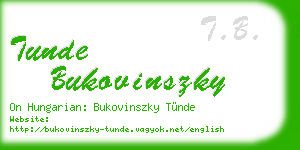 tunde bukovinszky business card