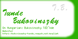 tunde bukovinszky business card